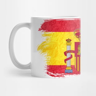 Spain flag - grunge brick stone Mug